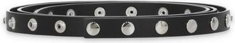 The Attico Black Studded Leather Closure Belt
