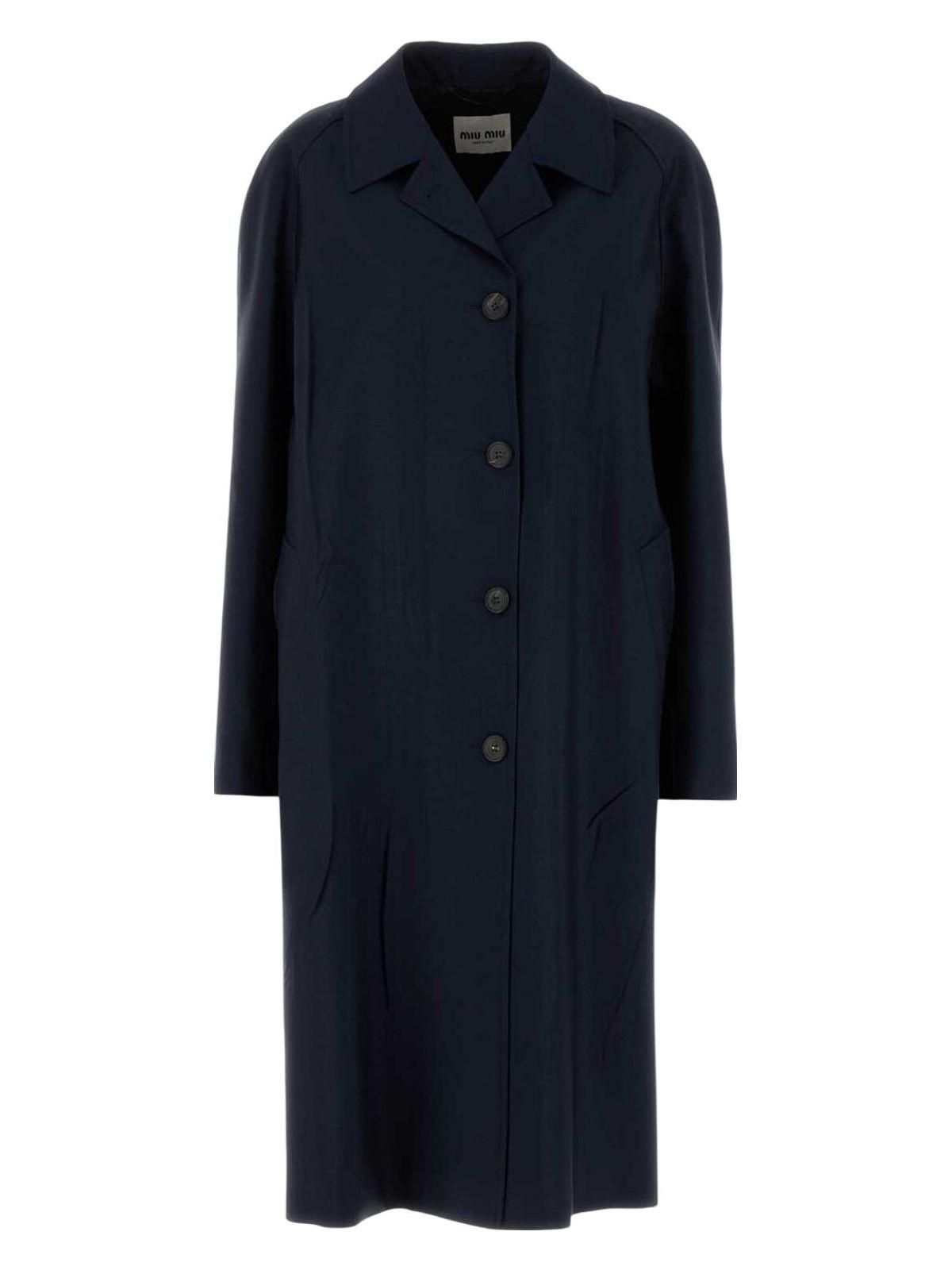 ジャケット・アウター Miu Miu 06AW Wool Piping Trench Coat Miu Miu 06AW Wool Piping Trench Coat