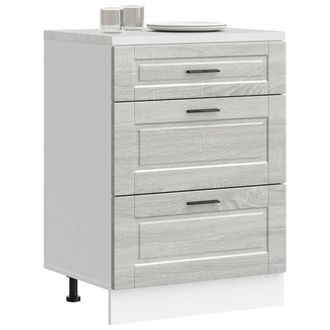 Berkfield Home Kitchen Base Cabinet Porto Grey Sonoma Engineered Wood