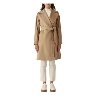Max Mara Jassen, Dames, Bruin, M, Belted Trenchcoat