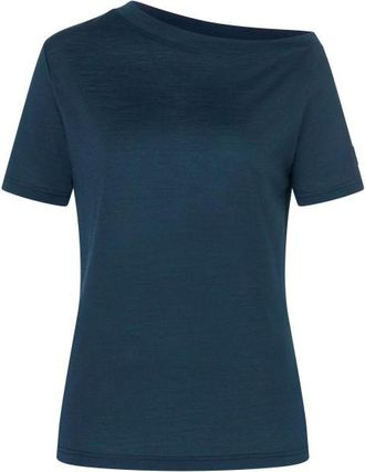 super.natural Drop Shoulder Tee Merinoshirt f&uuml;r Damen | blau