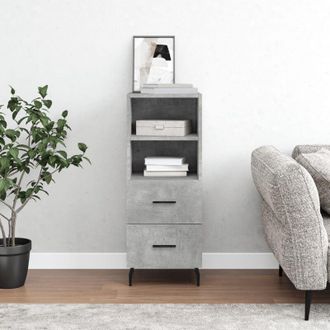 vidaXL Credenza Grigio Cemento 34,5x34x90 cm in Legno Multistrato - Vidaxl