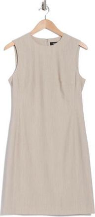 Theory Sleeveless Stretch Wool Sheath Dress in Sand Melange at Nordstrom Rack, Size 14