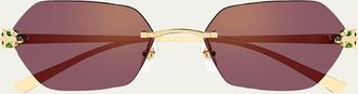 Cartier Panth&egrave;re de Cartier 55mm Geometric Sunglasses
