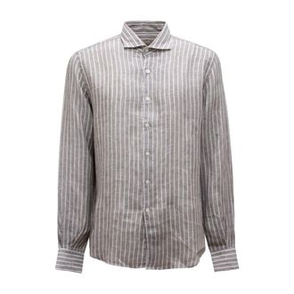 PORTOFIORI 2830Ss Camicia Custom Fit Linen Shirt - male - Portofiori - Casual Shirts - Green - 2XL - Shirts