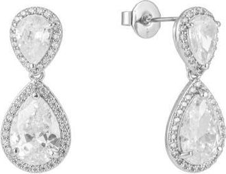 Untamed Petals Aspen Crystal Drop Earrings in Silver at Nordstrom