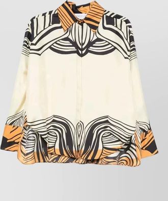 Raquel Diniz silk oversized printed shirt