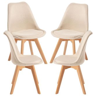 Regalos Miguel Regalos Miguel - Packs Sillas Comedor - Pack 2 Sillas Synk Tela - Beige