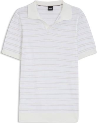 BOSS Horizontal-stripe sweater in a cotton blend