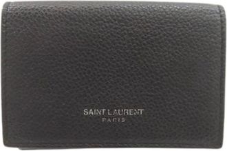 Saint Laurent Pre-owned Wallets, female, Black, Size: ONE SIZE Pre-owned Tri-fold Wallet
