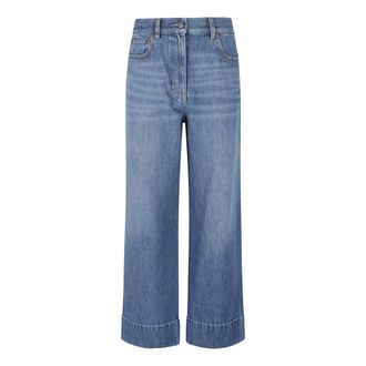 Valentino Garavani Wide Jeans, female, Blue, Size: W26 Wide Jeans