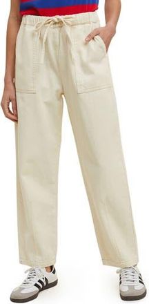 Wishlist Drawstring Waist Baggy Jeans in Ecru at Nordstrom Rack, Size Medium