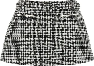 Self Portrait Bouclé Wool Skort