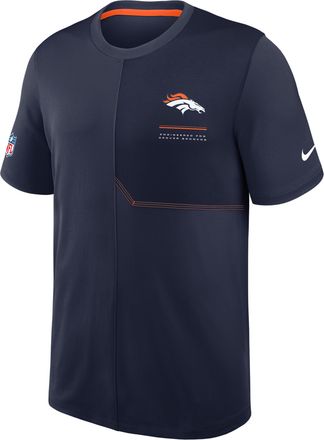 Nike Denver Broncos Sideline Coach Nike Mens Dri-FIT NFL Top in Blue | 03B2061K8W-B8B