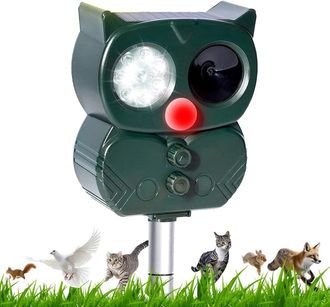 OEM Repelente Ultras&oacute;nico Para Gatos, Ratones Y Ratas, Con Energ&iacute;a Solar Y Carga Usb. Mantiene Alejados A Ratones, Gatos Y P&aacute;jaros. Ideal Para Jardines, C