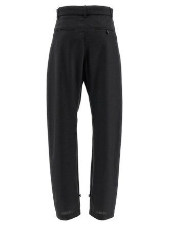 Christophe Lemaire Curved Tailored Wool Trousers - Black