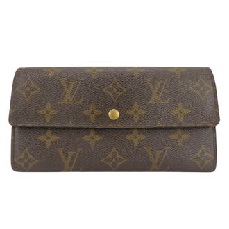 Louis Vuitton Monogram Brown Monogram Long Wallet (Bi-Fold) (Pre-Owned)