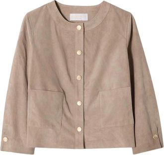 Busnel Giacca Selena in camoscio - - Jackets - Donna - Beige - XS