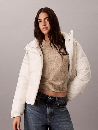 Calvin Klein Chaqueta De Plumas Con Capucha Brillante