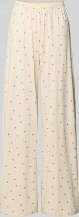 Jake*s Casual Pyjama-Hose aus reiner Baumwolle mit elastischem Bund in Ecru, Gr&ouml;&szlig;e XXL