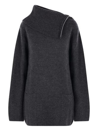 Yohji Yamamoto zip-detail sweater - Grey