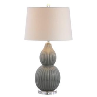 Jonathan Y Designs Thatcher 28.25 Contemporary Transitional Ceramic LED Table Lamp in Gray at Nordstrom