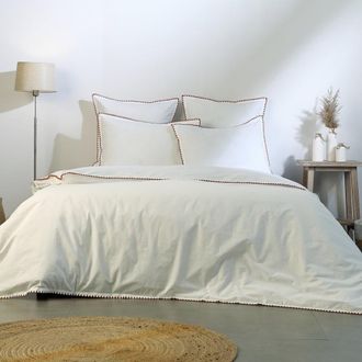 Febronie Funda nórdica algodón blanco / rojo 260x240