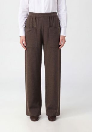 Giorgio Armani Pantaloni wide leg in maglia di cashmere e seta