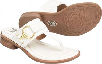 S&ouml;fft Womens Fernanda Leather Sandal In White