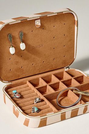 Anthropologie Daisy London Patterned Travel Jewelry Case