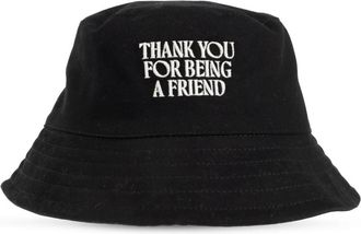 Ami Thank You For Being A Friend Geborduurde Pet - unisex - Hoeden - Zwart - 58 CM - Katoen - Accessoires
