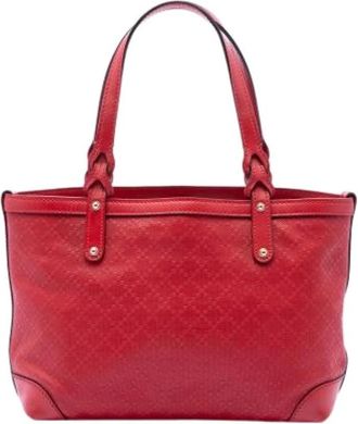 Gucci Pre-owned Handbags, female, Red, Size: ONE SIZE Pre-owned Vintage Tote