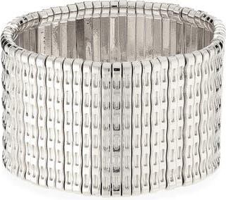 Natasha Wavy Metallic Stretch Bracelet in Silver at Nordstrom Rack