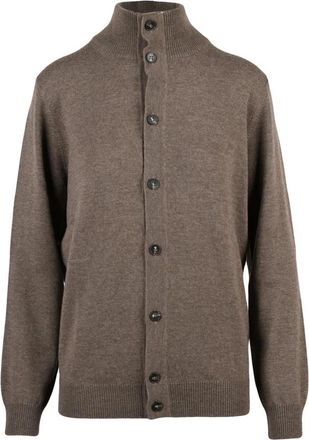 KANGRA Cardigan Lupetto - Heren - Vesten - Bruin - L - Wol - Truien & Vesten