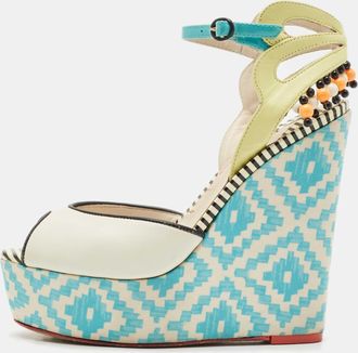 Sophia Webster Multicolor Leather Lucita Espadrille Wedge Sandals