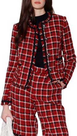 Walter Baker Taryn Plaid Tweed Jacket in West End Tweed at Nordstrom Rack, Size X-Large