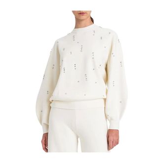 Twin-Set Round-neck Knitwear, female, White, XS, Actitude Jumper