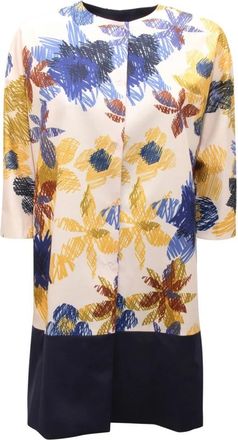 Hanita Italiaanse stijl 3/4 wollen jas - Dames - Zomerjassen - Veelkleurig - S - Wol - Jassen