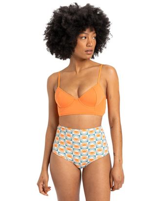 Quiksilver Bikini-Hose QUIKSILVER Melly, Damen, Gr. S, US-Gr&ouml;ssen, brittanyblauflorever, 87% Nylon, 13% Elasthan, Badehosen Bikini-Hose