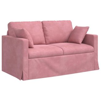 vidaXL Sof&aacute; Rosa 138 X 78 X 80 Cm Terciopelo Vidaxl