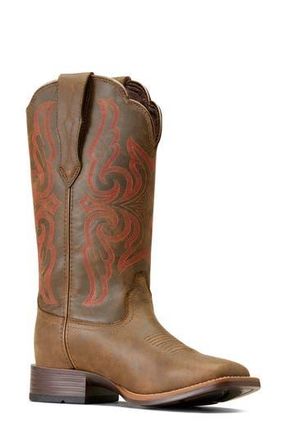 Ariat Primera StretchFit Waterproof Western Boot in Brown at Nordstrom Rack, Size 7