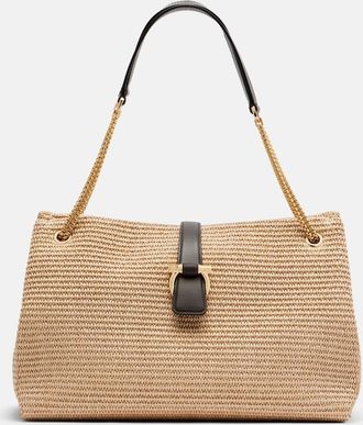 Ferragamo Medium raffia shoulder bag