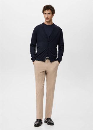 Mango Cardigan 100% lana merino navy - Uomo - L - MANGO MAN