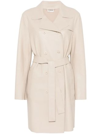 P.A.R.O.S.H. leather trench coat - Neutrals