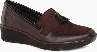 Rieker Womens Grade Womens Tassel Loafers - Brown - Size: 6.5
