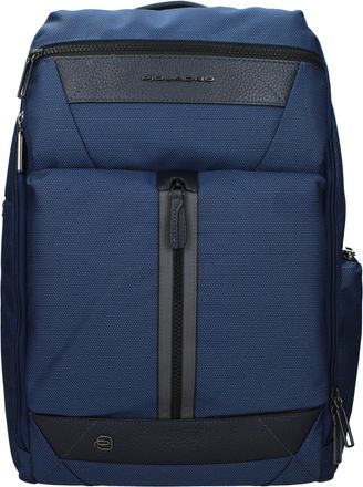 Piquadro Blue Fabric Mens Backpack