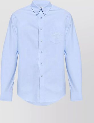 Givenchy embroidered pocket shirt featuring button-down collar