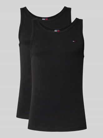 Tommy Jeans Slim Fit Tank Top aus reiner Baumwolle im 2er-Pack in Black, Gr&ouml;&szlig;e XXL