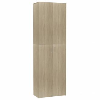 vidaXL Armario De Oficina Contrachapado Color Roble 60x32x190 Cm Vidaxl