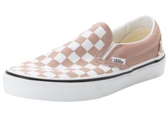 Vans Sneaker VANS Classic Slip-On, Damen, Gr. 36,5, e2v, color theory checkerboard warm taupe, Textil, Schuhe Sneaker, Slip-On Sneaker